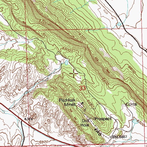 Topographic Map of C and C Drilling Mine, CO