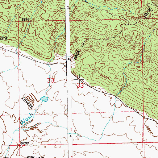 Topographic Map of Du-Vanderwilt Mine, CO