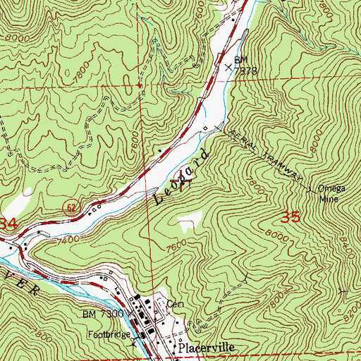 Topographic Map of Black King Mine, CO