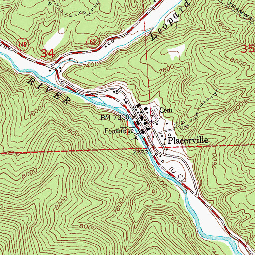 Topographic Map of Crescent City Mine, CO