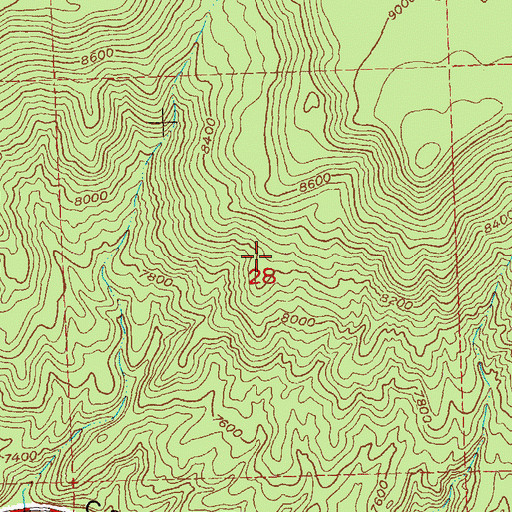 Topographic Map of Evans Claims Mine, CO