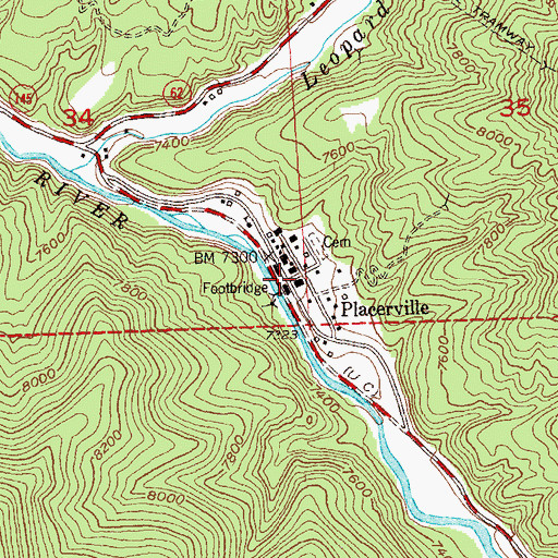 Topographic Map of Ironside Mine, CO