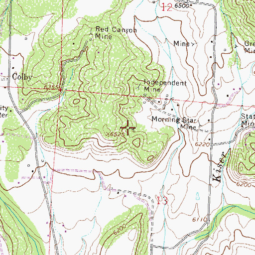 Topographic Map of Ideal Number One Mine, CO