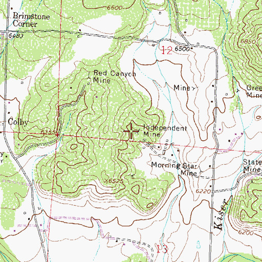 Topographic Map of Ideal Number Two Mine, CO