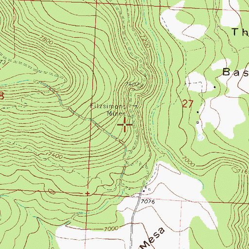 Topographic Map of Delta W Mine, CO