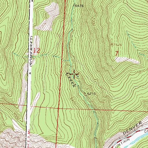 Topographic Map of Hubbard Mine, CO