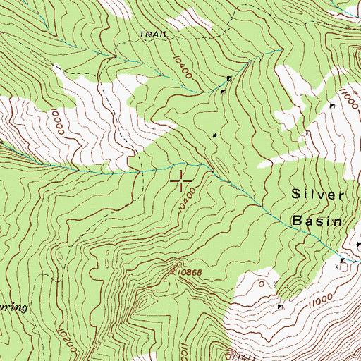 Topographic Map of Belcher Mine, CO