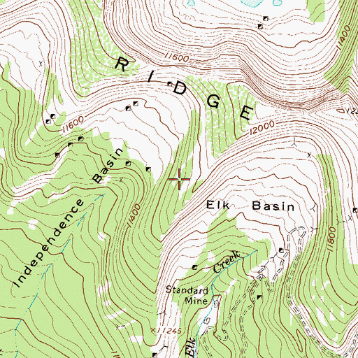 Topographic Map of Micawber Mine, CO