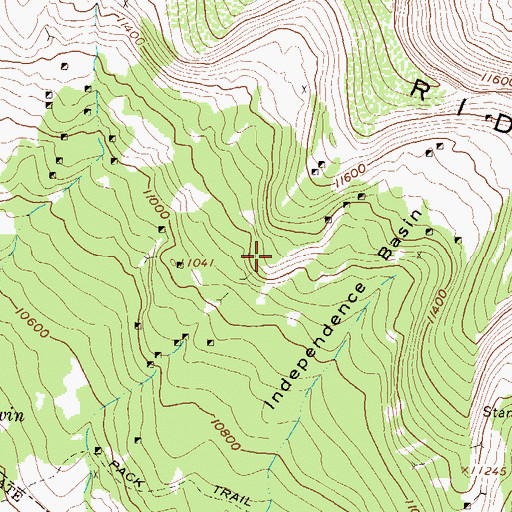Topographic Map of Mountain Gem Mine, CO