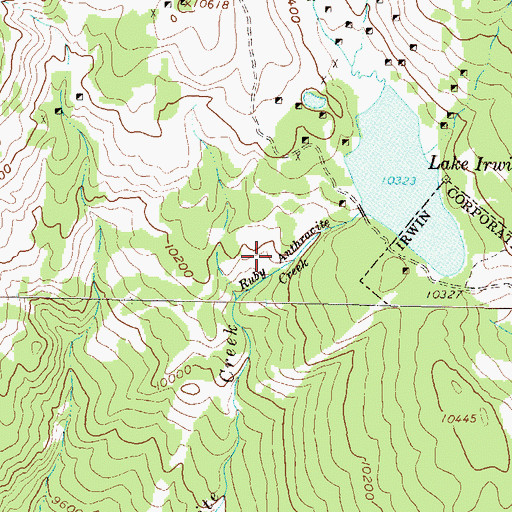 Topographic Map of Ruby King Mine, CO