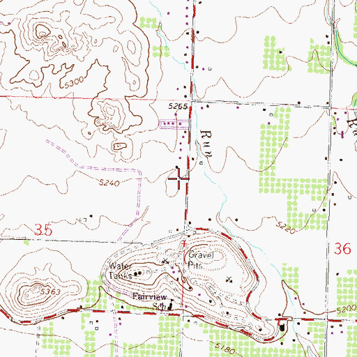 Topographic Map of Hallenbeck Pit, CO