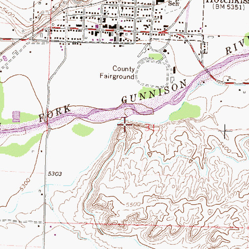 Topographic Map of North Fork Pit, CO