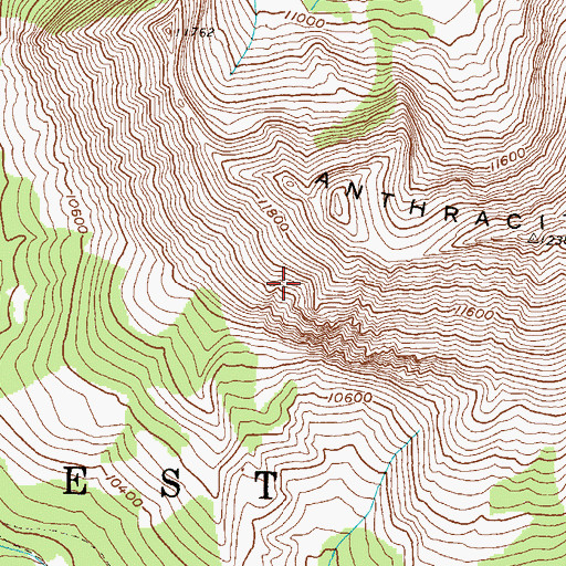Topographic Map of Ruby Mine, CO