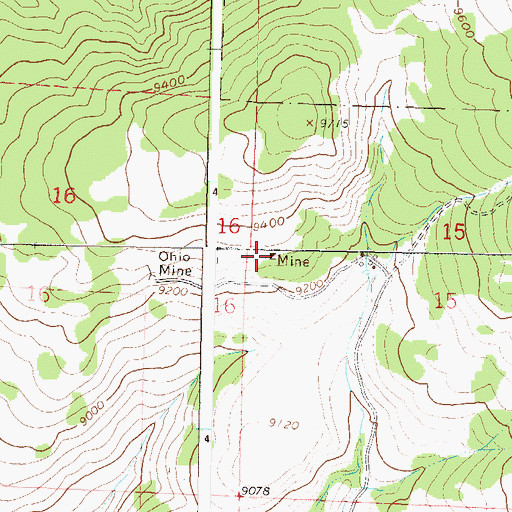Topographic Map of Great Western Mine, CO