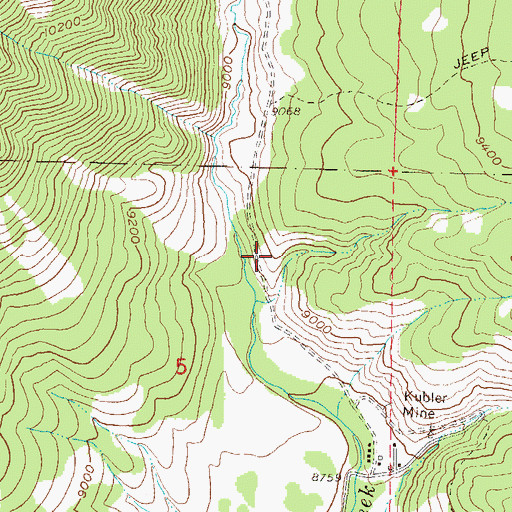 Topographic Map of Superior Mine, CO