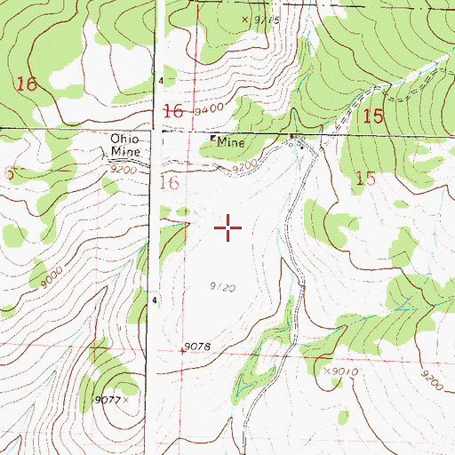 Topographic Map of Ohio Creek Number One Mine, CO