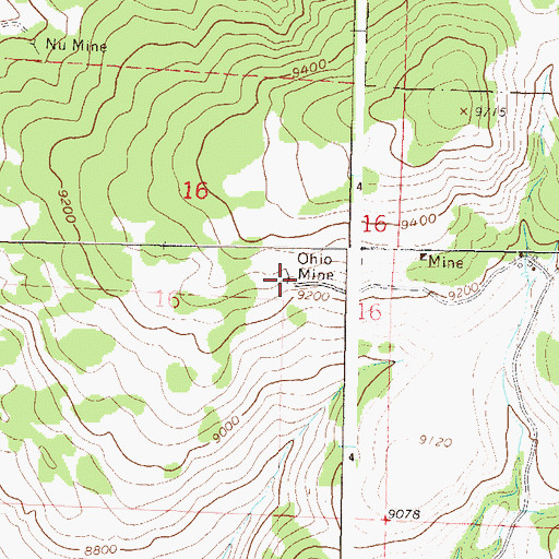 Topographic Map of Ohio Creek Number Two Mine, CO