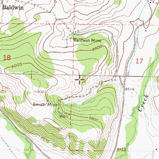 Topographic Map of Sunbeam Mine, CO