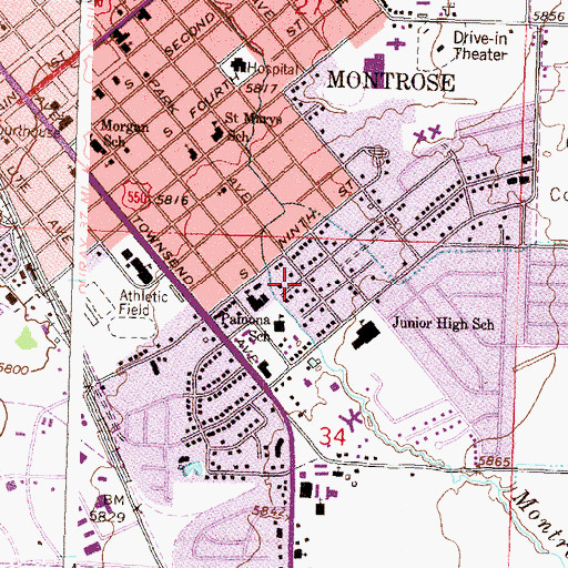 Topographic Map of Corey Gravel Pit, CO