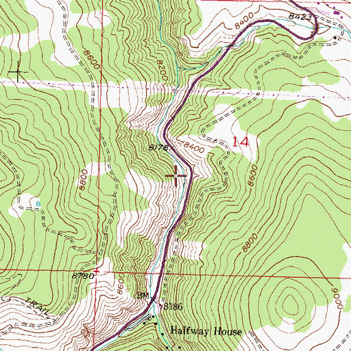 Topographic Map of Blue Creek District Mine, CO