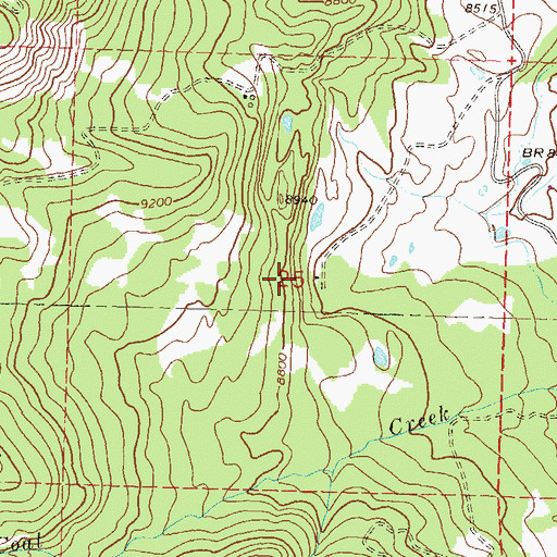 Topographic Map of Cimarron Coal Mine, CO