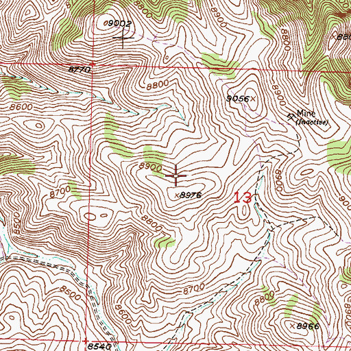 Topographic Map of May Queen Mine, CO