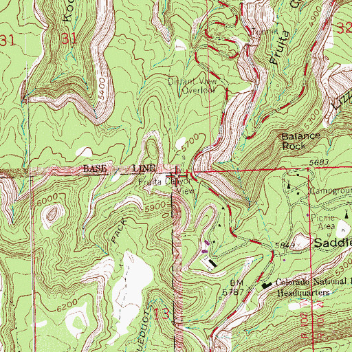 Topographic Map of Fruita Canyon View, CO