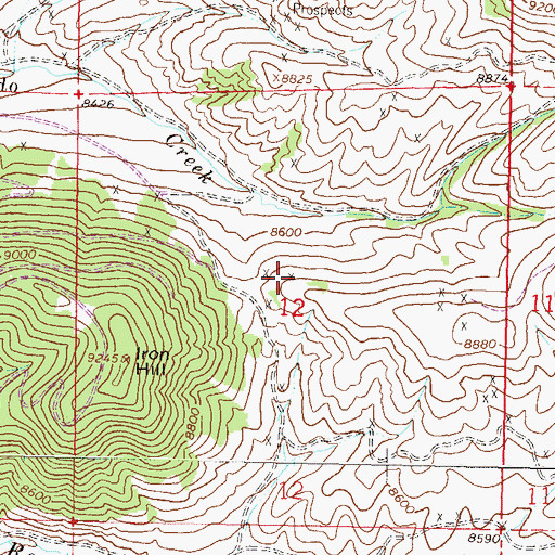 Topographic Map of Beaver Creek Mine, CO