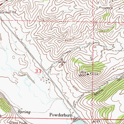 Topographic Map of Cebolla Creek Titaneferous Iron Deposit, CO