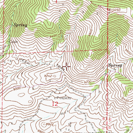 Topographic Map of Powderhorn Mine, CO
