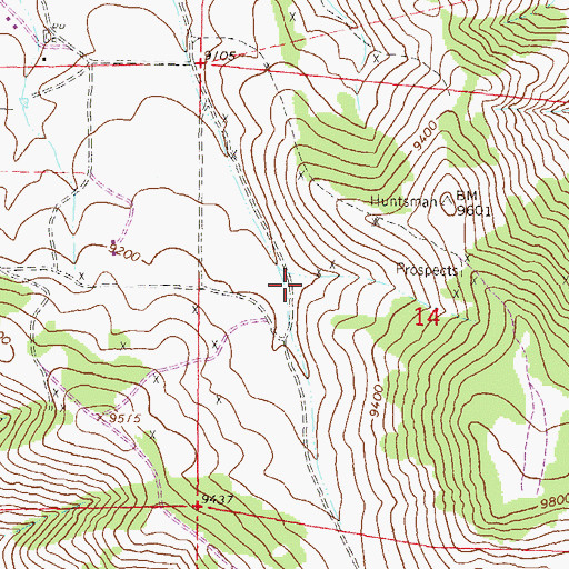 Topographic Map of Rare Earth Mining Company Mine, CO