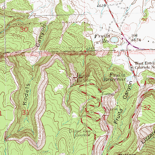 Topographic Map of Historic Trail View, CO
