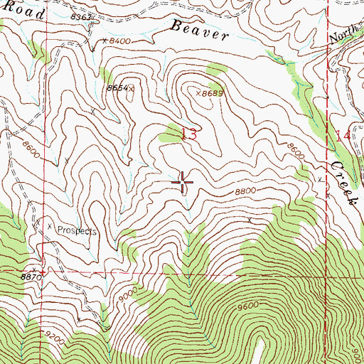 Topographic Map of Vermiculite Mining Company Mine, CO