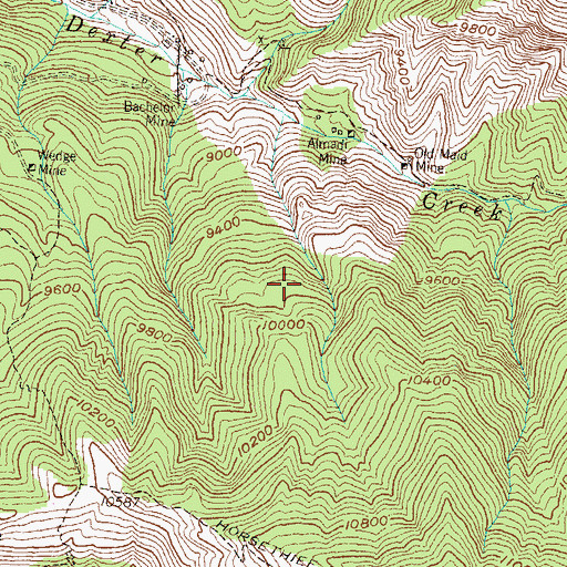Topographic Map of Amador Mine, CO