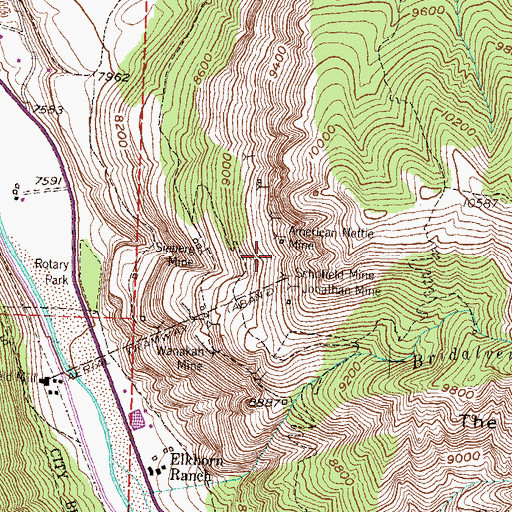 Topographic Map of Chipeta Mine, CO