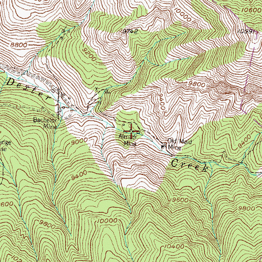 Topographic Map of El Mahdi Mine, CO