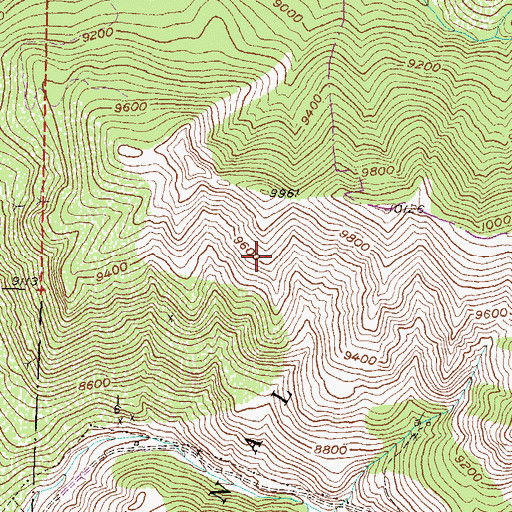 Topographic Map of Granger Mine, CO