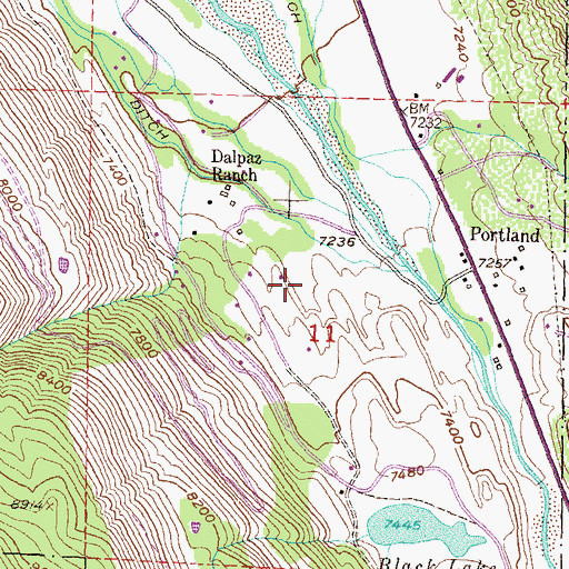 Topographic Map of Park Placer Mine, CO