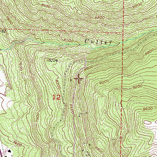 Topographic Map of Senorita Mine, CO