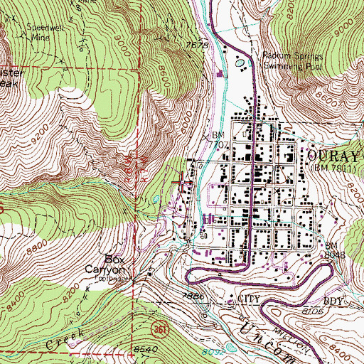 Topographic Map of Whippoorwill Mine, CO