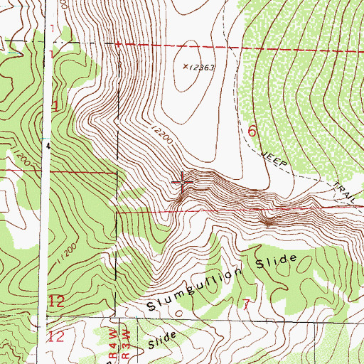 Topographic Map of Ottowa Mine, CO
