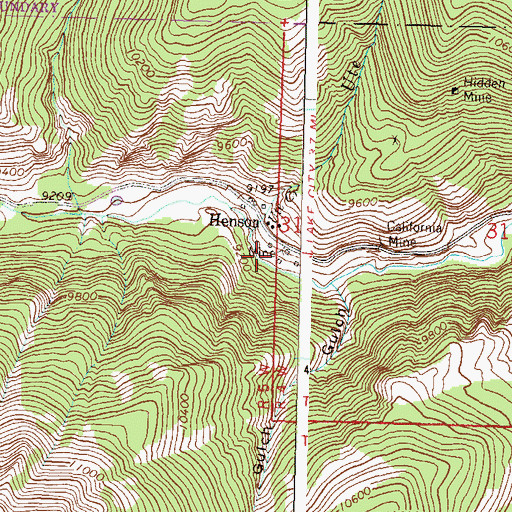 Topographic Map of Ute and Ulay Group Mine, CO