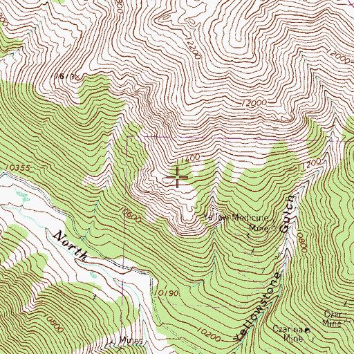 Topographic Map of Gallic-Vulcan Mine, CO