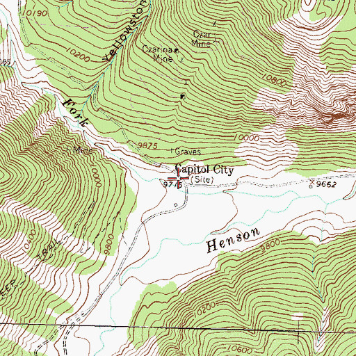 Topographic Map of Ajax Number Two Mine, CO