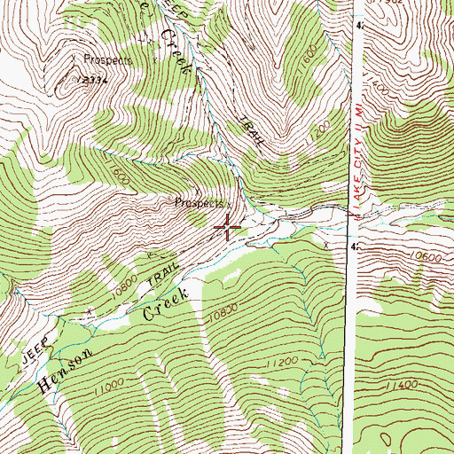 Topographic Map of Chord Mine, CO