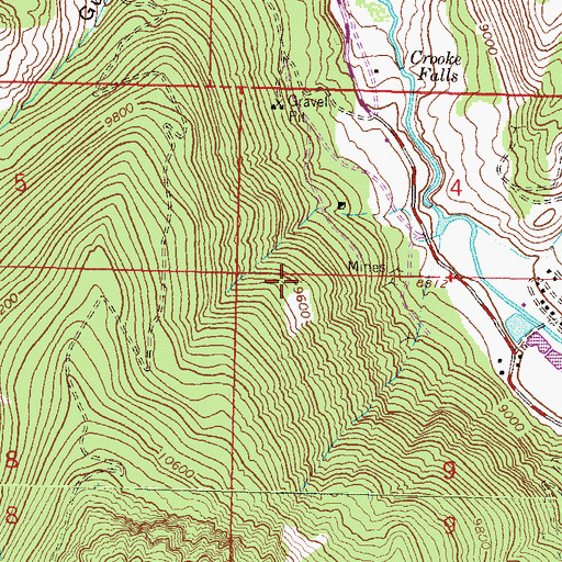 Topographic Map of Lellie Mine, CO