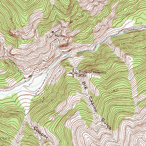 Topographic Map of Resorgimento Mine, CO