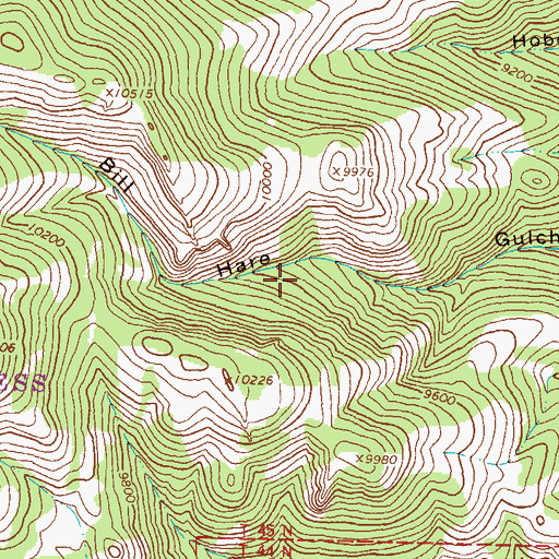 Topographic Map of Big Casino Number Two Mine, CO