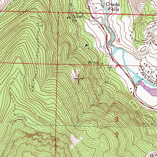 Topographic Map of Dauphin Mine, CO