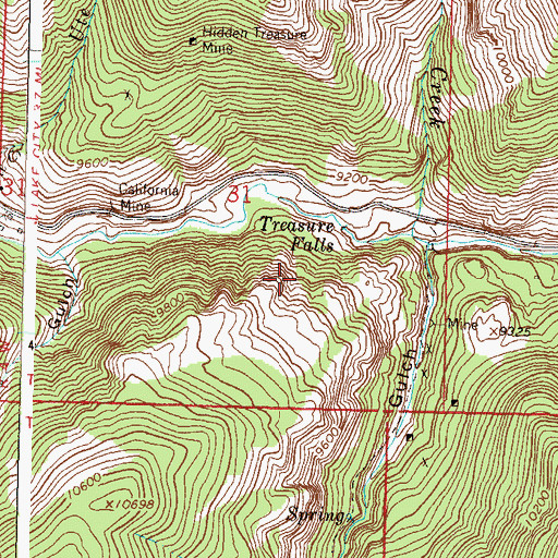 Topographic Map of Ulay Mine, CO